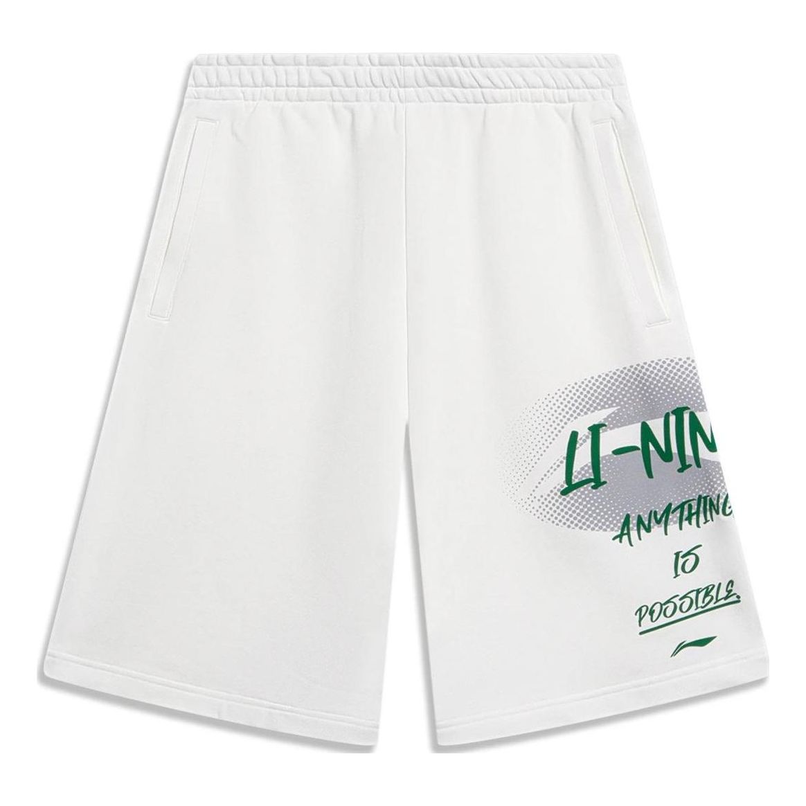Li-Ning Anything Is Possible Graphic Loose Fit Shorts 'White' AKST591-1