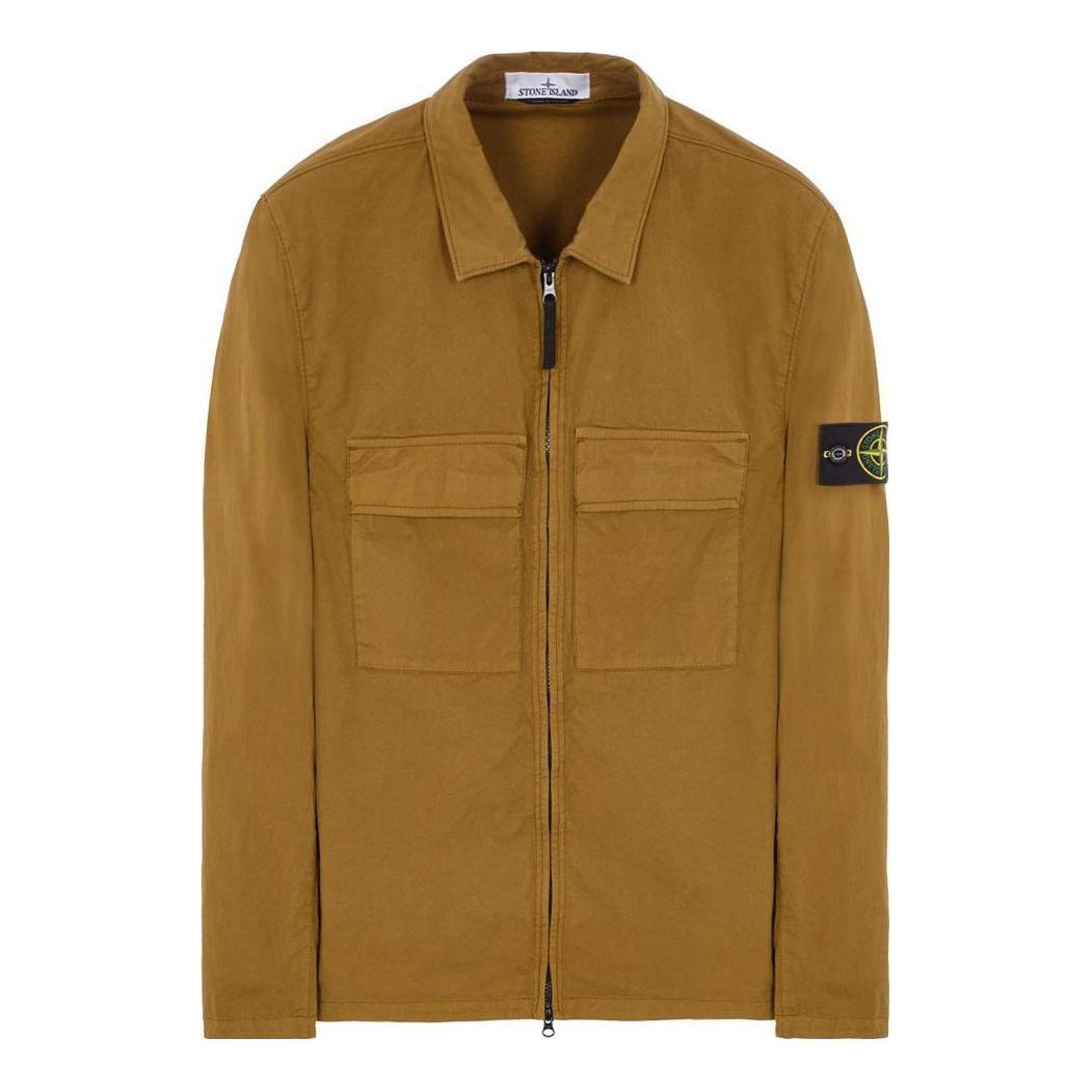 STONE ISLAND Stretch Overshirt 'Dark Beige' 781510210-V0098