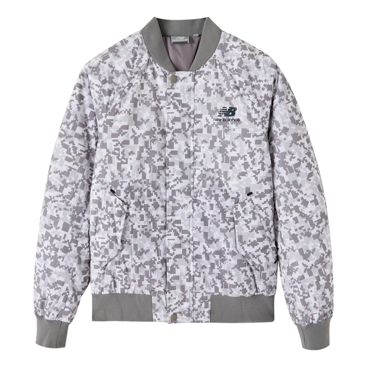 New Balance Athletic Camo Full-Zip Coat 'White Grey' NP546023-MIX