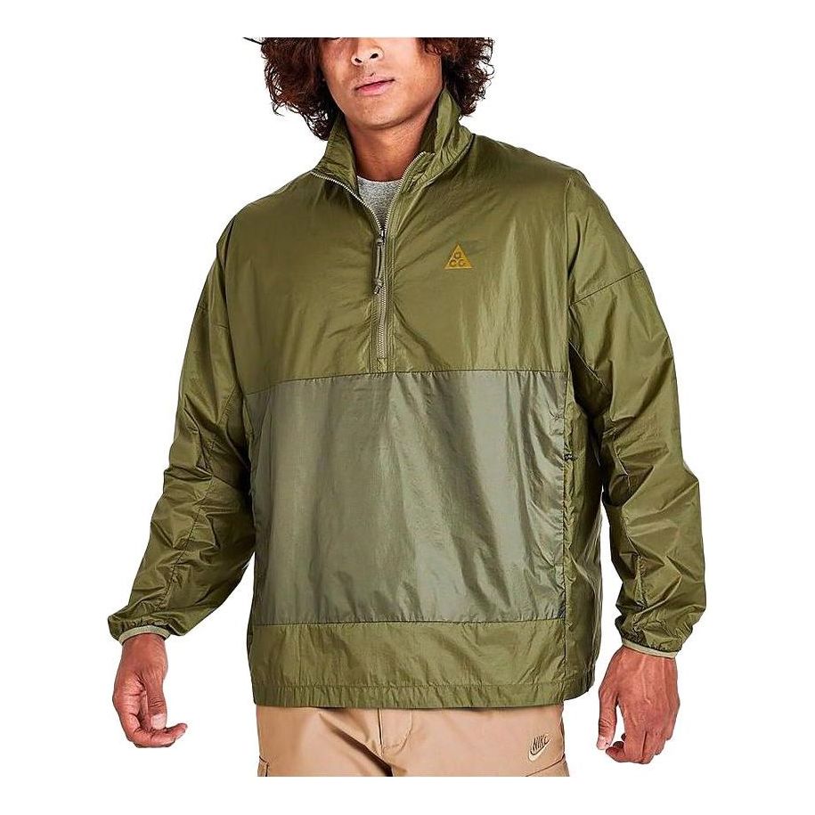 Nike Acg Half-Zip Windbreaker Jacket 'Olive' DN3953-378
