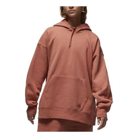 (WMNS) Air Jordan Flight Fleece Pullover Hoodie 'Sky J Orange' FB5110-810