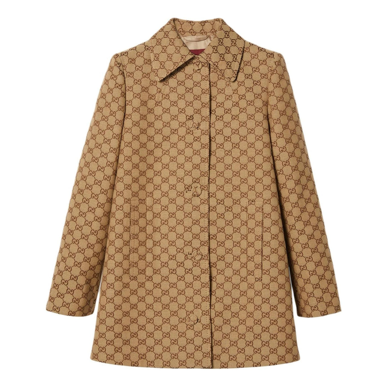 (WMNS) Gucci GG Canvas Coat 'Beige Brown' 788387-Z8BSO-2190