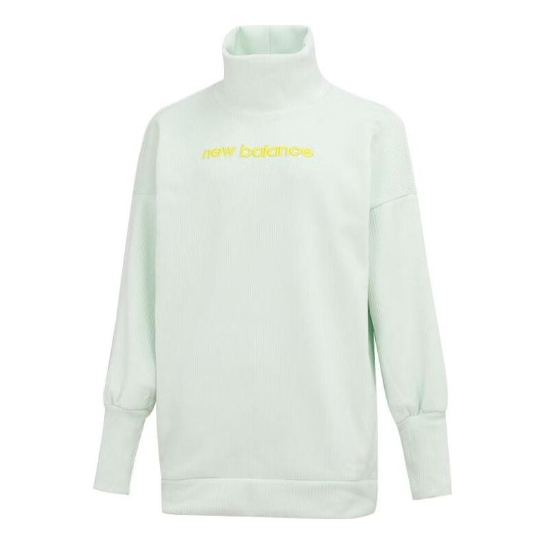 (WMNS) New Balance High Collar Pullover 'Lime Green' WT13110-WES