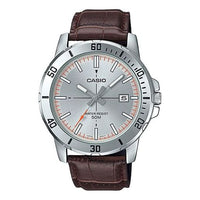 CASIO Leather Band Waterproof Business Style Men Mens Brown Analog MTP-VD01L-8EV