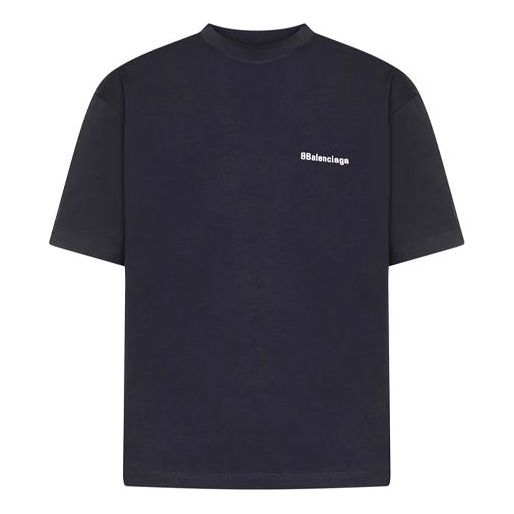Balenciaga BB Corporate T-shirt Medium Fit 'Navy' 612966TJV873967
