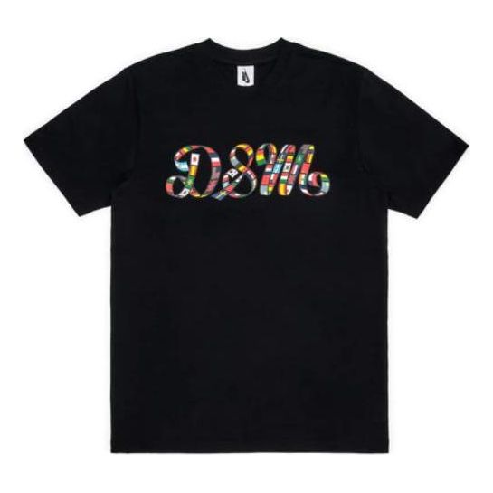 Men's Nike Solid Color Round Neck Pullover Alphabet Printing Short Sleeve Black T-Shirt AT1766-010