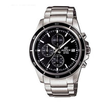 CASIO EDIFICE Serieses Men's Black/Silver Black DialSilver Strap Mens BlackSilver Analog EFR-526D-1AVUDF
