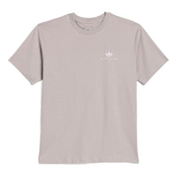 Men's adidas originals Solid Color Logo Printing Round Neck Short Sleeve Gray T-Shirt HM9356