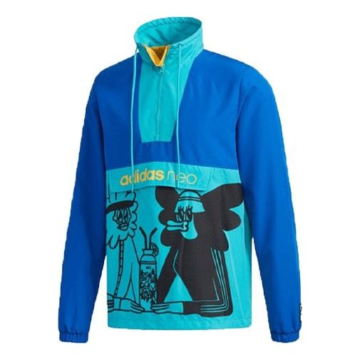 (WMNS) adidas neo Unisex RADIO W ANORK Windbreaker Blue FU3589