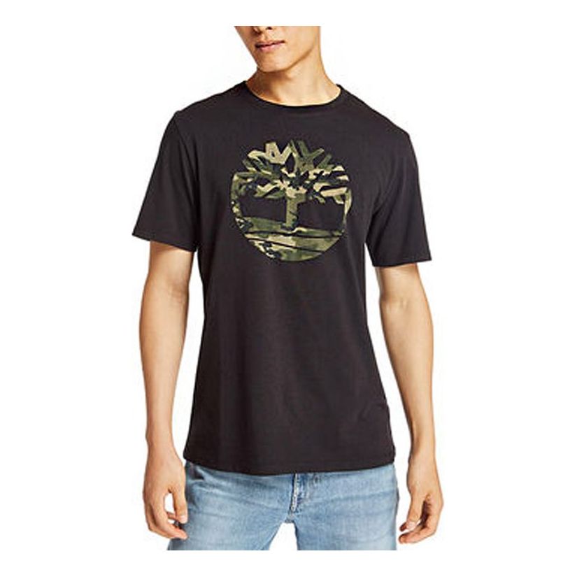 Men's Timberland Printing Short Sleeve Black A2B4P001