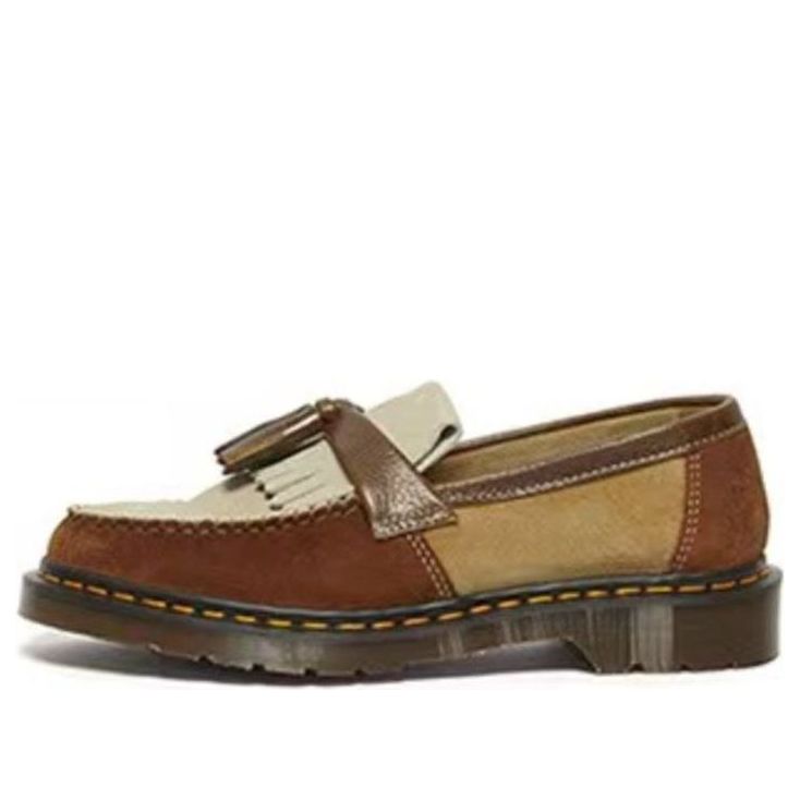 Dr. Martens Adrian Made in England Suede Tassle Loafers 'Dark Brown' 27501793