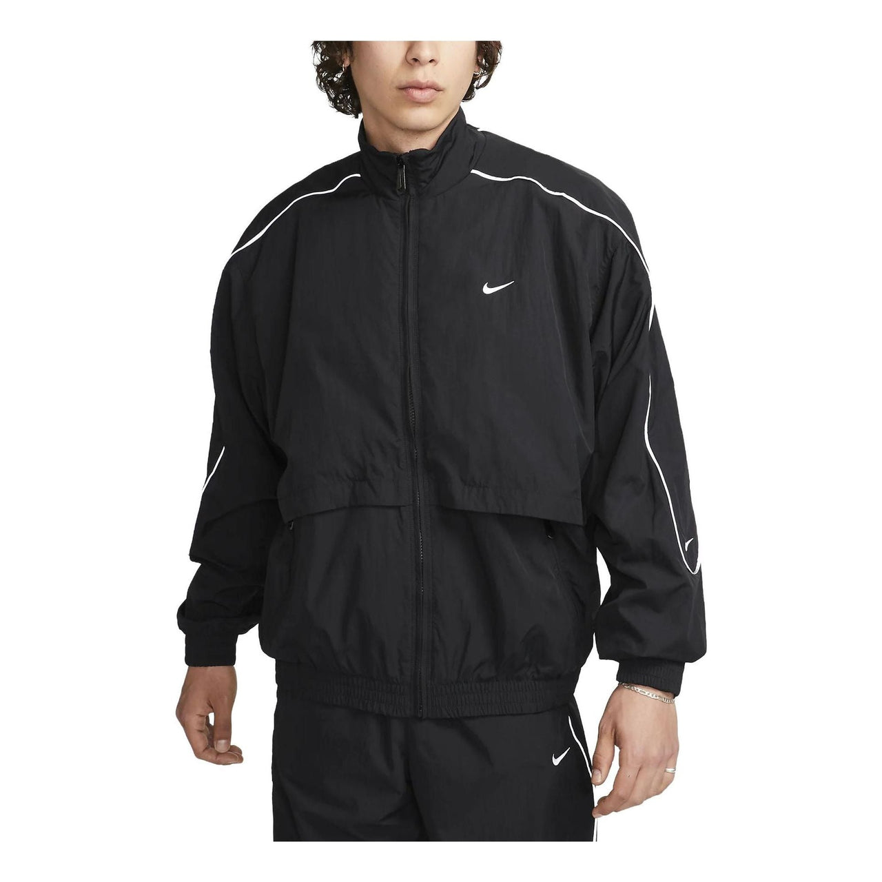 Nike Solo Swoosh Woven Track Jackets 'Black' FB8622-010