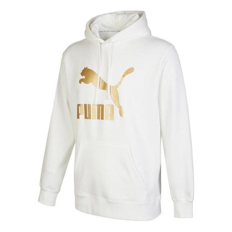 PUMA Classics Metallic Regular Fit Hoodie 'White' 537678-02