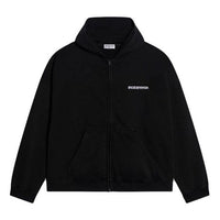 Balenciaga Turn Zip-Up Hoodie Wide Fit 'Black' 674719TLVB49034