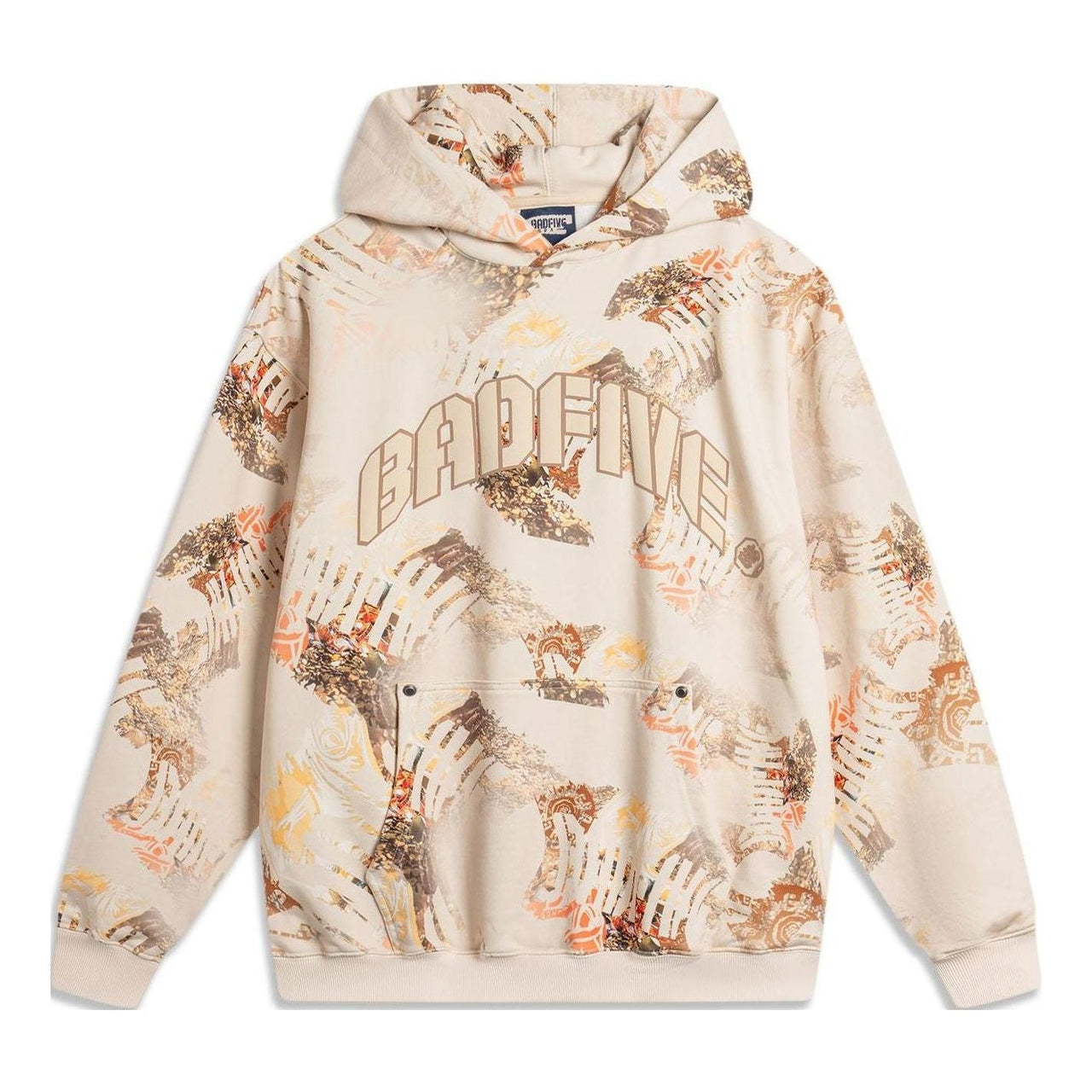 Li-Ning BadFive All-Over Print Hoodie 'Khaki' AWDU719-2