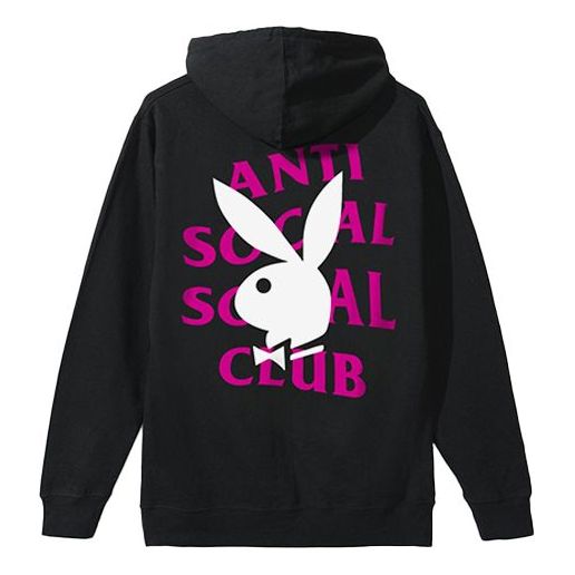 ANTI SOCIAL SOCIAL CLUB x Playboy Crossover Limited Printing Pullover Unisex Black ASSW416
