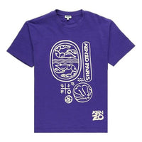 Men's KENZO Cotton Round Neck Short Sleeve Purple FA55TS0434SB-80
