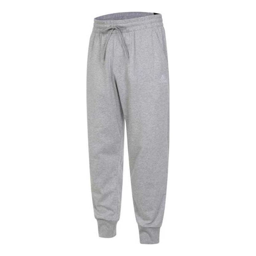 adidas Essentials Single Jersey Tapered Cuff Pants 'Grey' IC9419