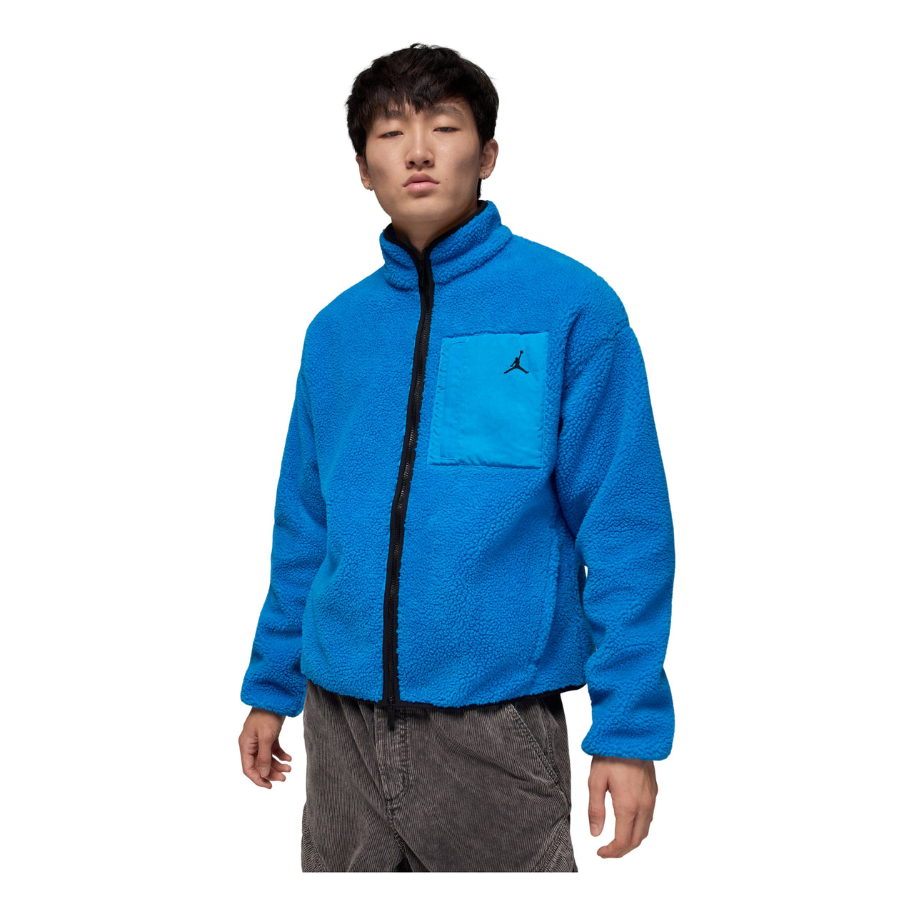 Air Jordan Flight Mountainside Faux Fur Jacket 'Photo Blue Black' HV0778-406