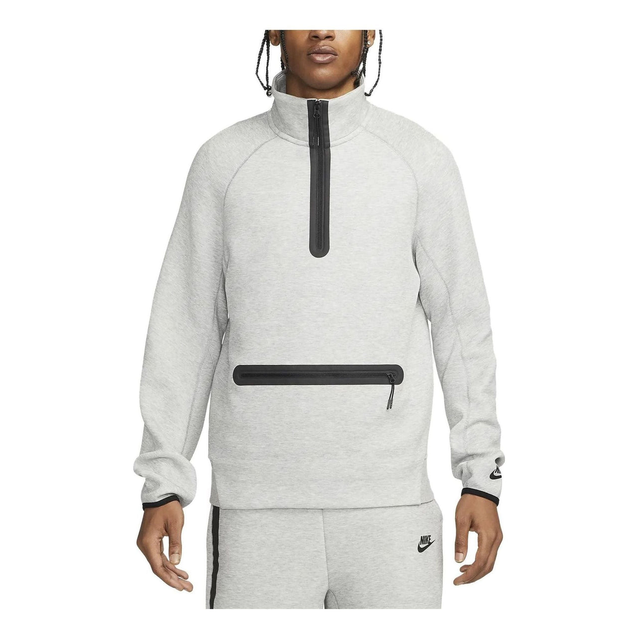 Nike Tech Fleece Half Zip Sweatshirt Asia sizing 'Grey' FB7999-063