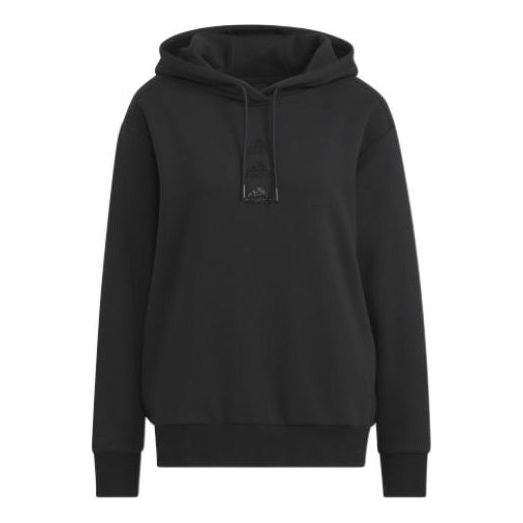 (WMNS) adidas Rs Hoodie Solid Color Sports Pullover Hoodie Black HM7452