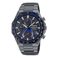 Men's CASIO EDIFICE Series quartz Automatic Calendar Stainless Steel Strap Mens Black Analog EQB-1100TMS-1AJR