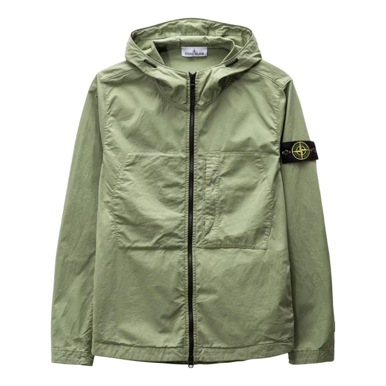 STONE ISLAND Supima Cotton Twill Stretch Hooded Jacket 'Sage' 781543310-V0055