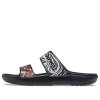 Crocs Classic Clog Cozy Unisex Black Multi-Color Slippers 'Black' 207847-0C4