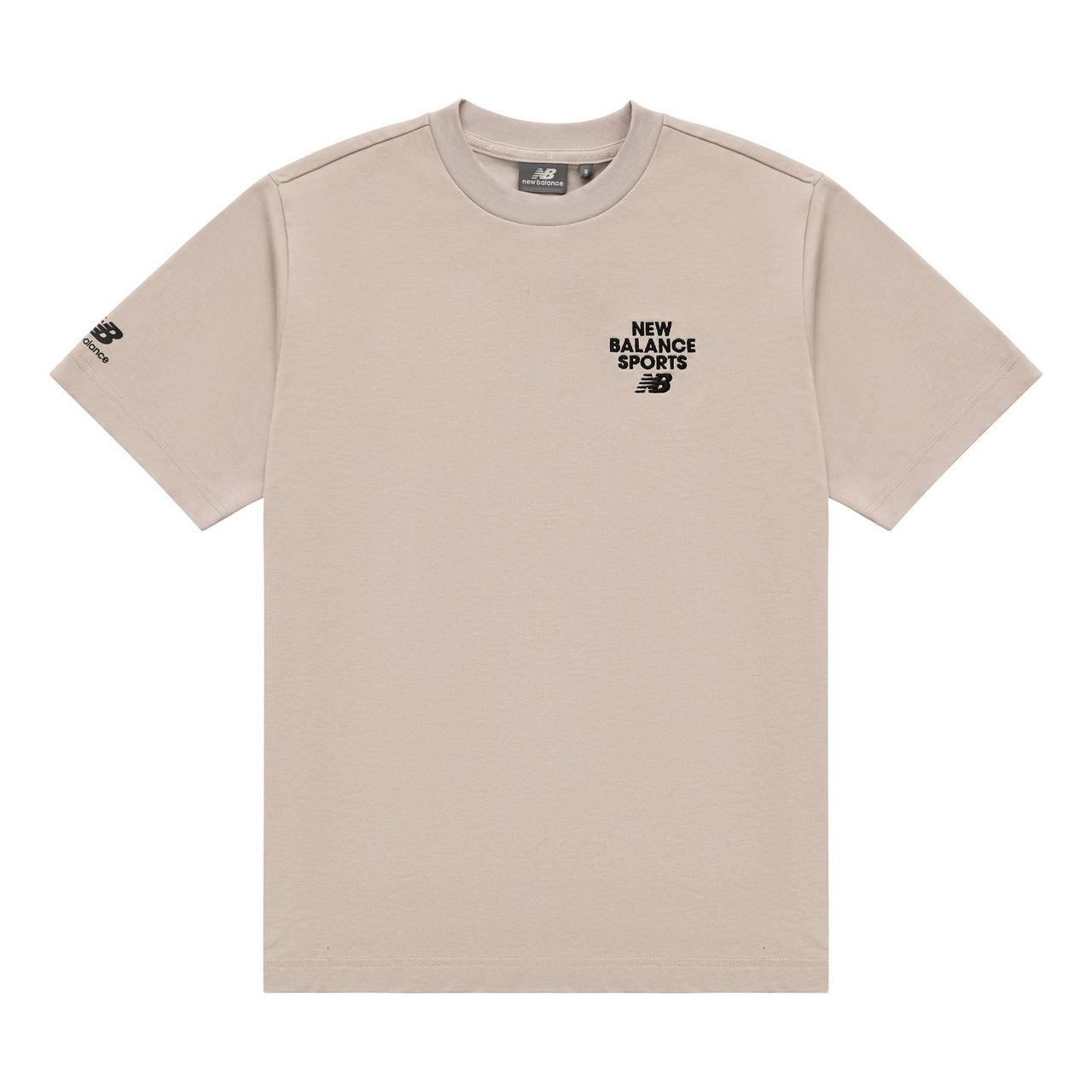 New Balance Logo Print Tee 'Beige Black' 5ED12093-LBE