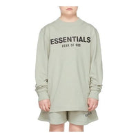(GS) Fear of God Essentials FW21 Green/Concrete Long Sleeve T-Shirt FOG-FW21-128