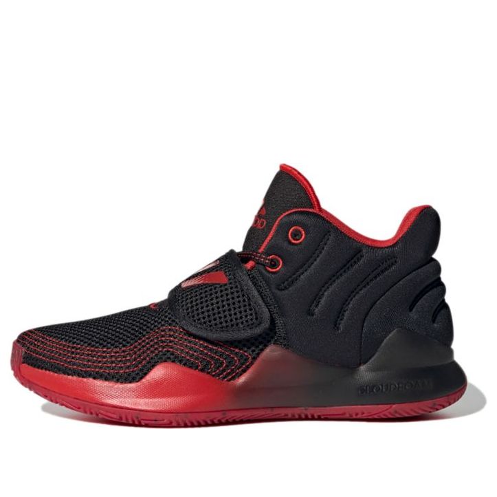 (GS) adidas Deep Threat Primeblue J 'Black Vivid Red' GZ0096