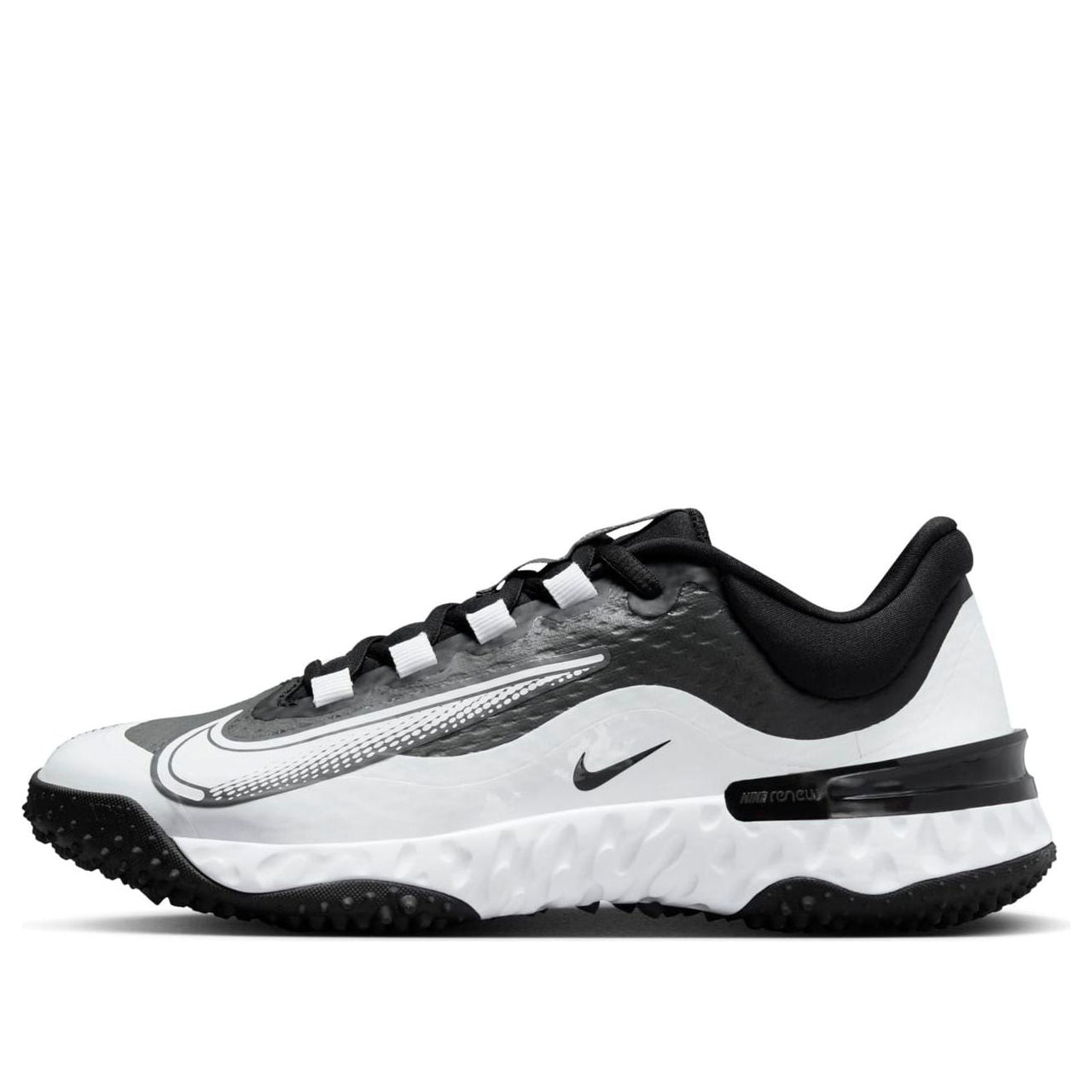 (WMNS) Nike Alpha Huarache Elite 4 Turf 'Black White' FD2746-002