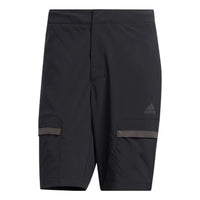 adidas Solid Color Elastic Waistband Breathable Sports Shorts Black HE7367