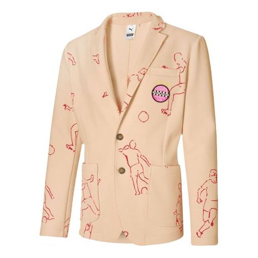Men's PUMA X KS TAILORED Jacket Knit Peach Jacket 598436-12