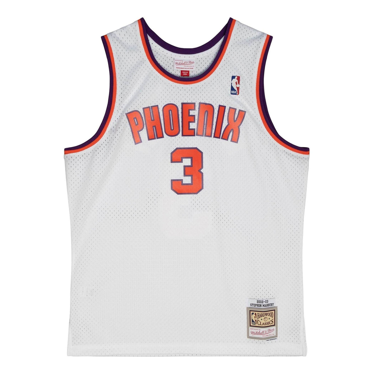 Mitchell & Ness x NBA Phoenix Suns 2002-03 Swingman Jersey 'Stephon Marbury 3' SMJY4445-PSU02SMBWHIT