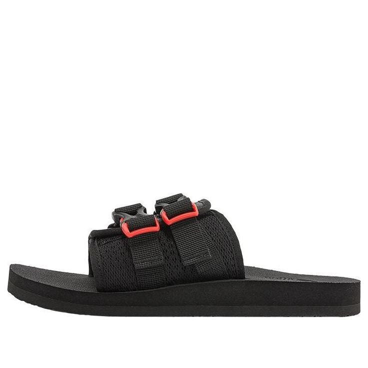 (WMNS) THE NORTH FACE Trekking Base Camp Strap Slides 'Black Red' 819W-IH7