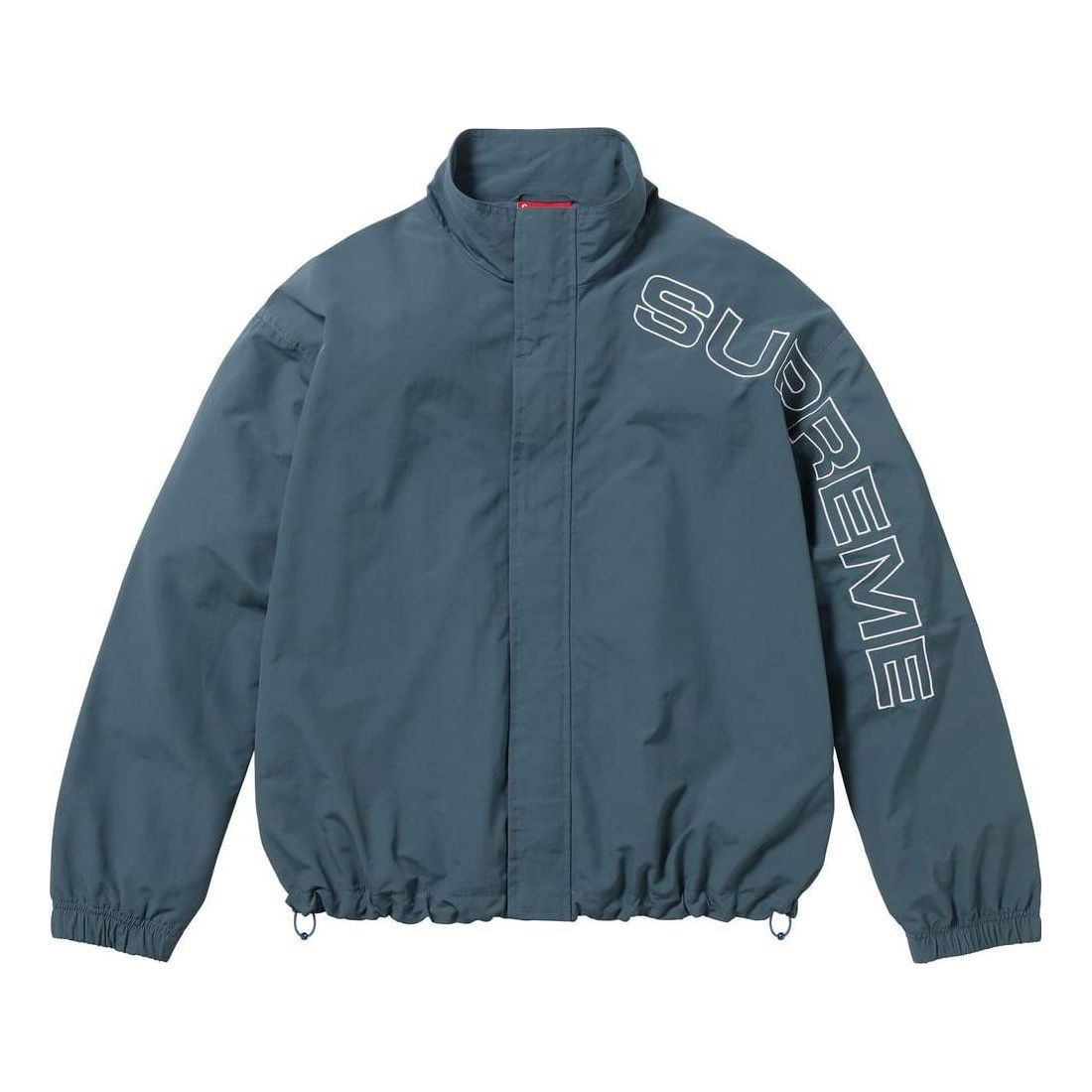 Supreme Spelled Out Embroidered Track Jacket 'Teal White' SUP-FW23-029