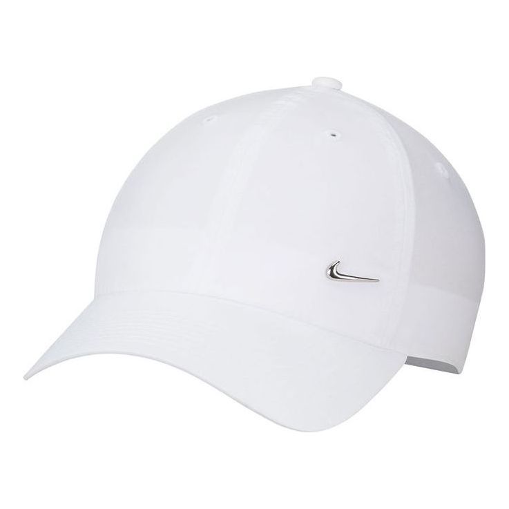 Nike Dri-FIT Club Metall-Swoosh Logo Cap 'White' FB5372-100