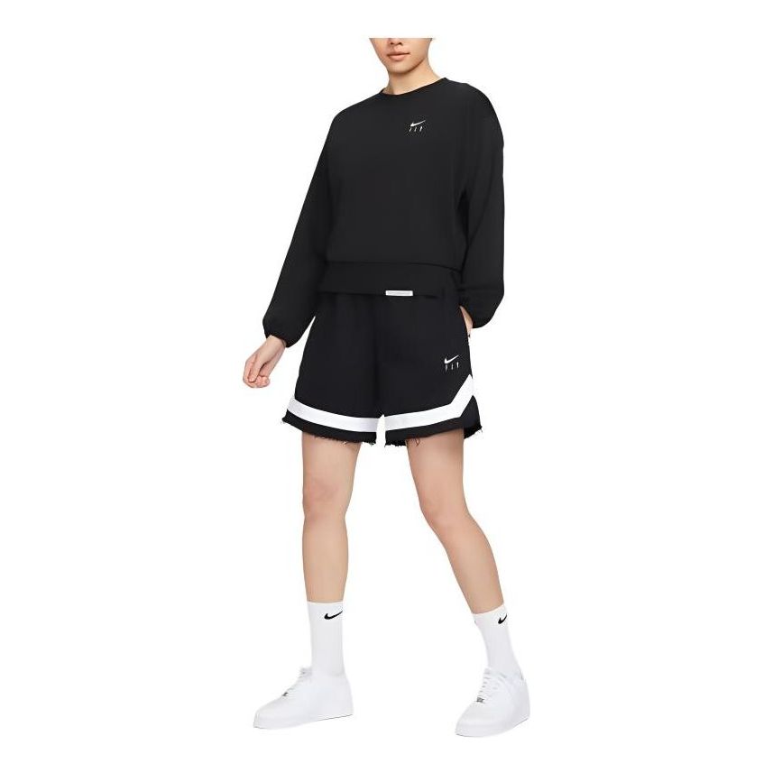 (WMNS) Nike Swoosh Fly Fleece Basketball Shorts Asia Sizing 'Black White' FN0149-010