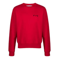 Off-White SS21 Logo Round Neck Long Sleeves Version Red OMBA025S21FLE0022510