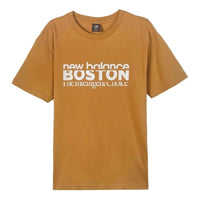 New Balance Boston Print Tee 'Orange White' AMT23308-RIL