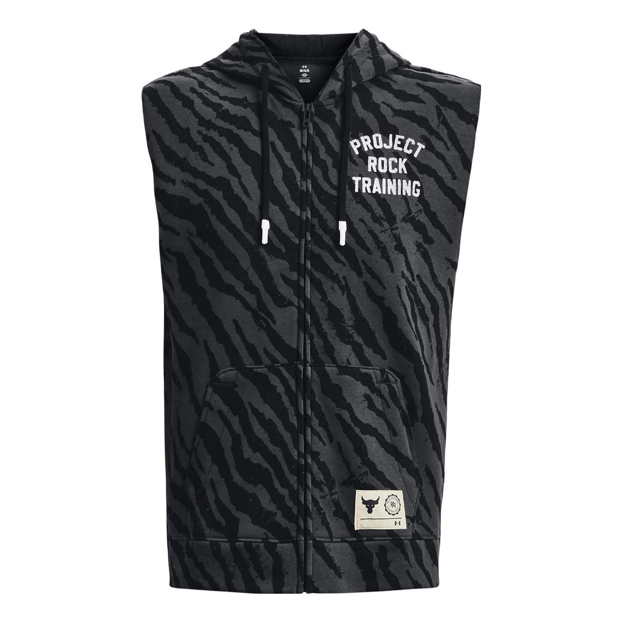 Under Armour Project Rock Rival Fleece Sleeveless Full Zip Top 'Black' 1377444-001