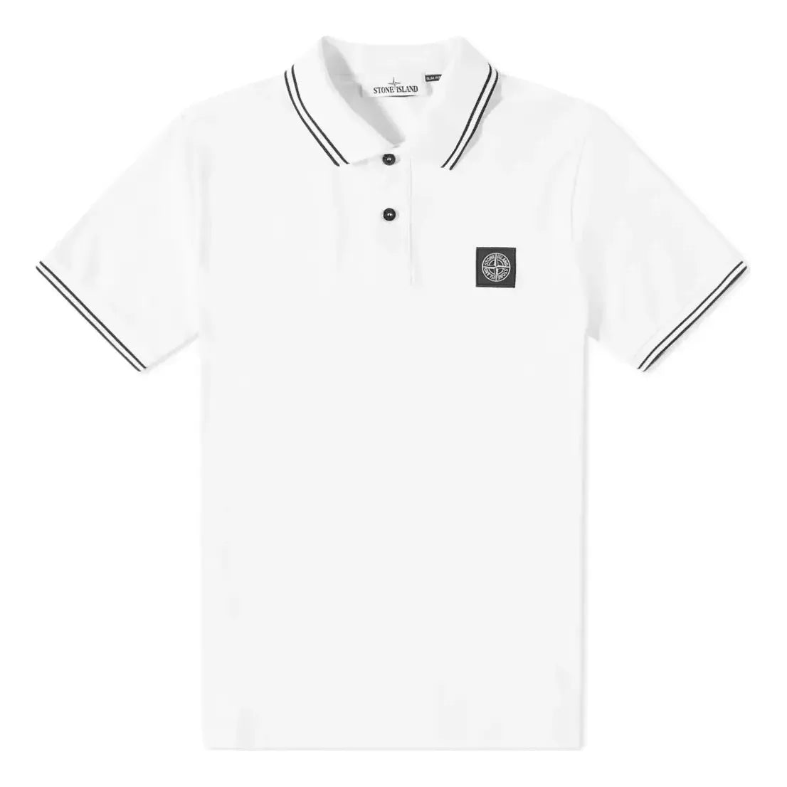 STONE ISLAND Patch Tipped Polo Shirt 'White' 101522S18-V1001