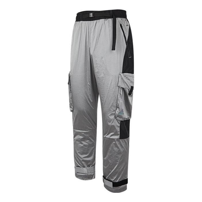 adidas color block woven lace-up pants 'Grey' IC9251