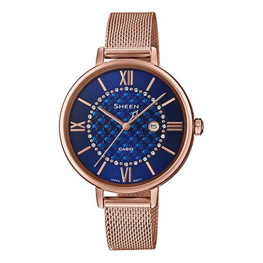 CASIO Waterproof SHEEN Quartz Sapphire Crystal Rose Gold Analog SHE-4059PGM-2AU