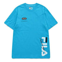 FILA FUSION Athleisure Casual Sports Round Neck Short Sleeve Blue T11M123108F-RB