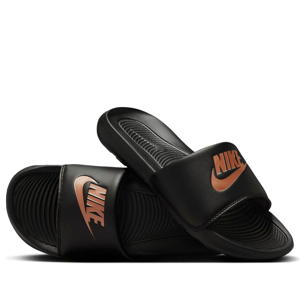 (WMNS) Nike Victori One Slide 'Black Metallic Red Bronze' CN9677-001