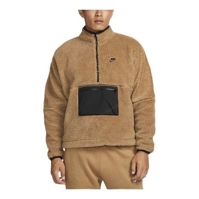 Nike Club Winter half-zip fleece jacket 'Tan' DQ4881-258
