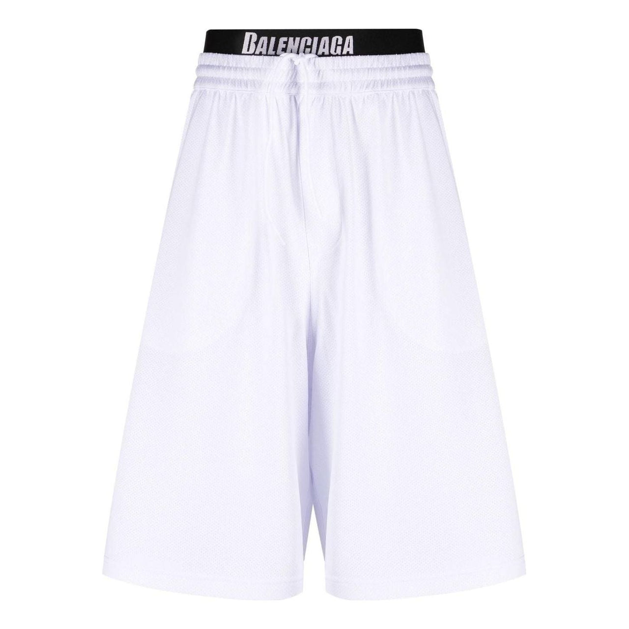 Balenciaga Technical-Mesh Jersey Swim Shorts 'White' 6983174C0B49000