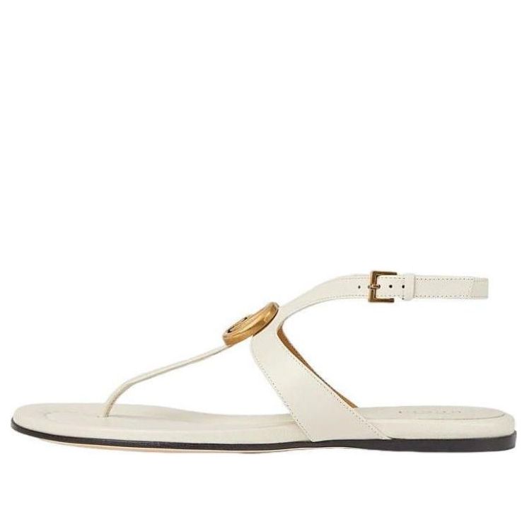 (WMNS) Gucci Double G Thong Sandal 'White Leather' 746030-BKO00-9049